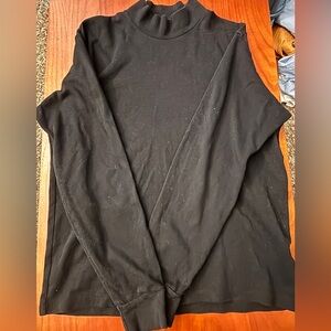 Uniqlo Black Mock Neck Long Sleeve Women Shirt